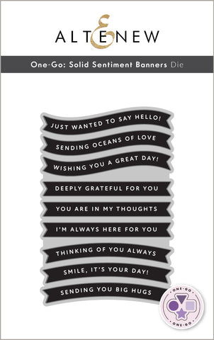 One-Go: Solid Sentiment Banners Die