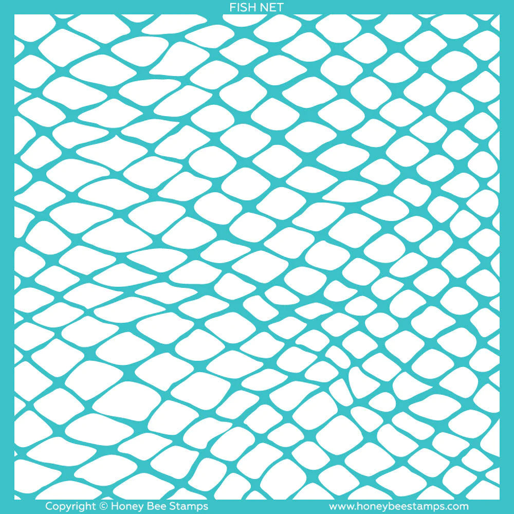 Fish Net Background Stencil