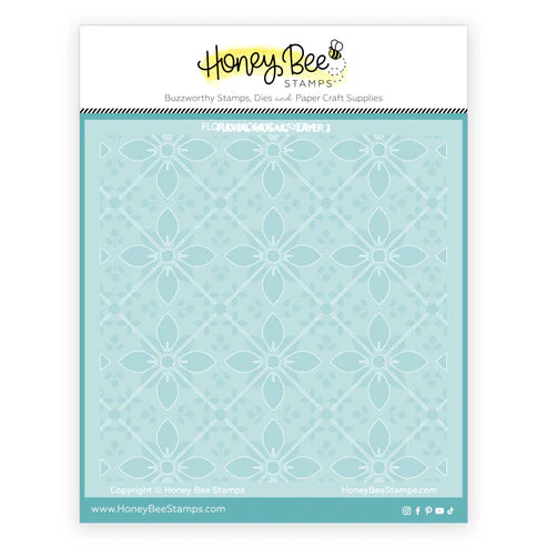 Floral Mosaic Layering Stencil (Set Of 4)