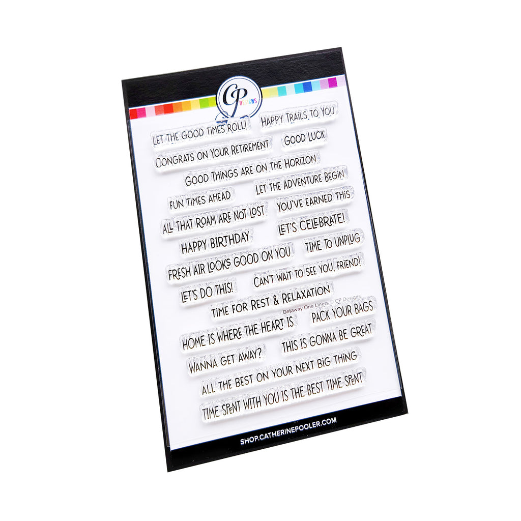 Getaway One Liner Sentiments Stamp Set