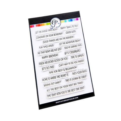 Getaway One Liner Sentiments Stamp Set