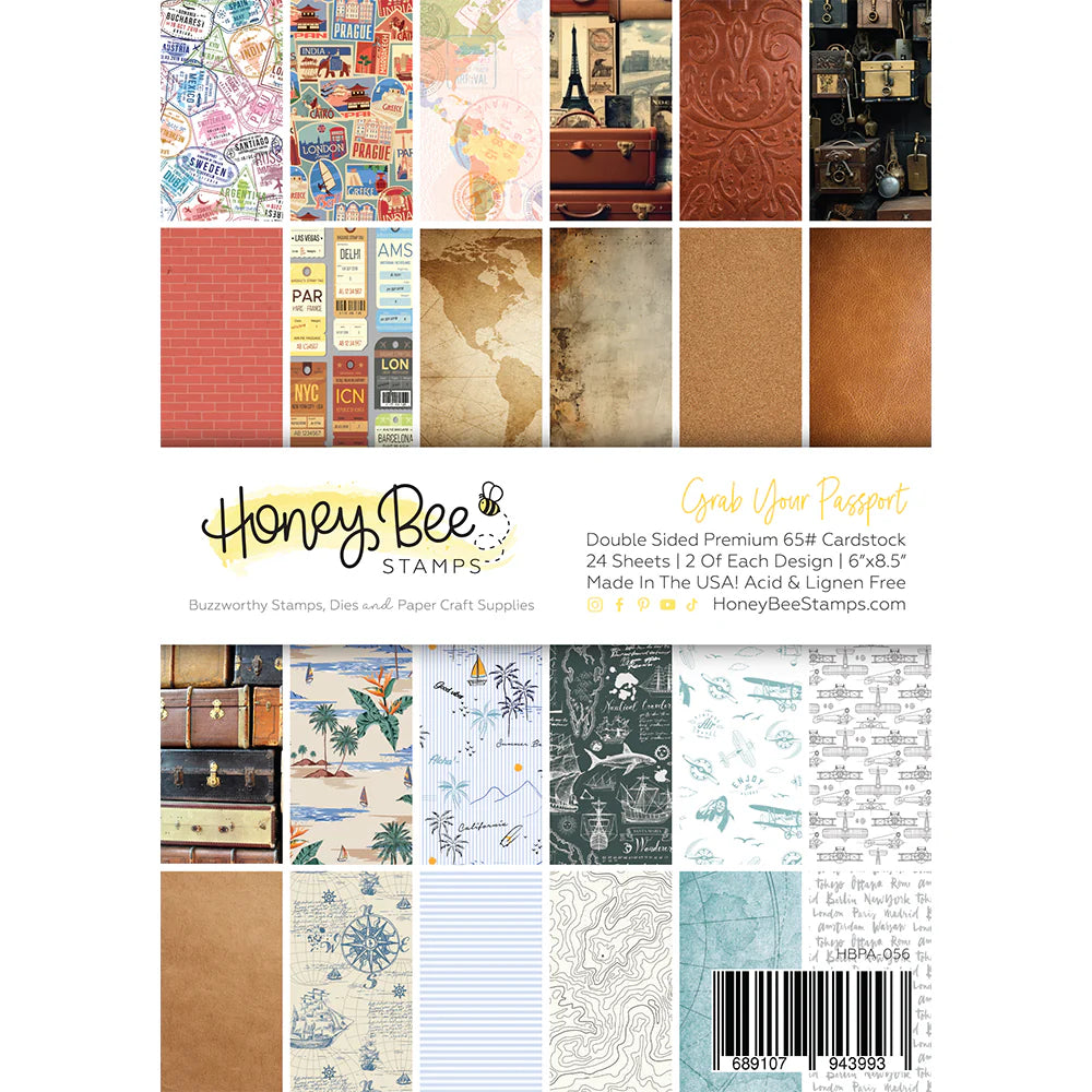 Grab Your Passport Paper Pad 6x8.5 - 24 Double Sided Sheets