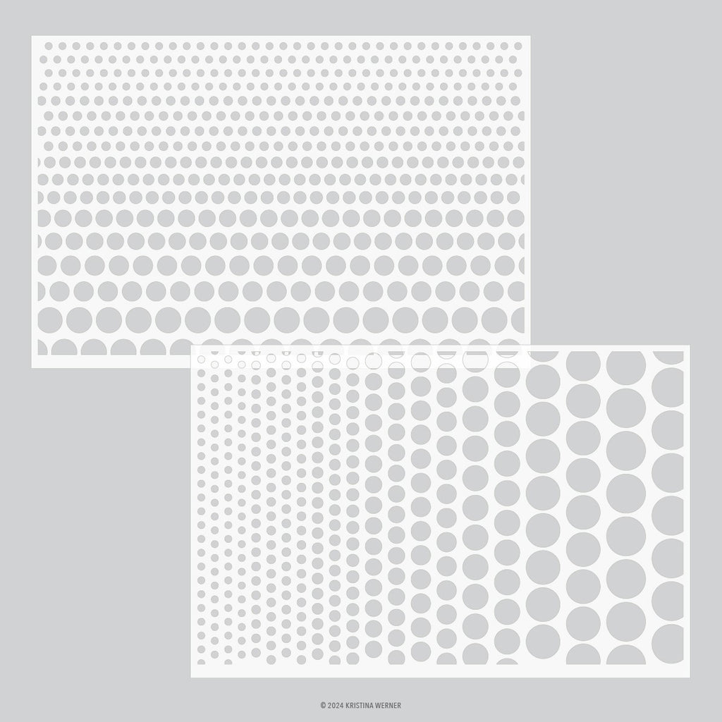 Gradual Dots Stencil Pack (2 qty; 6 x 9)