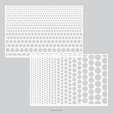 Gradual Dots Stencil Pack (2 qty; 6 x 9)