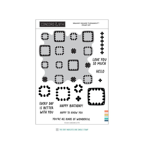 Granny Square Turnabout™ Stamp Set (6 x 8)