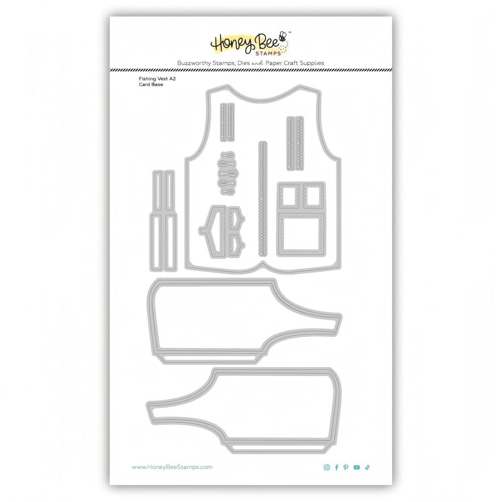 Fishing Vest A2 Card Base Honey Cuts