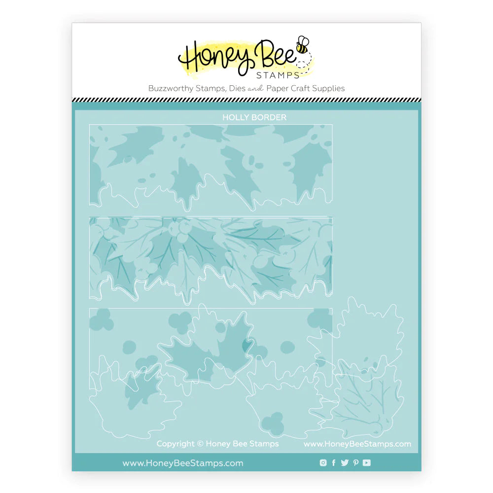 Holly Border - Set Of 2 Coordinating Stencils