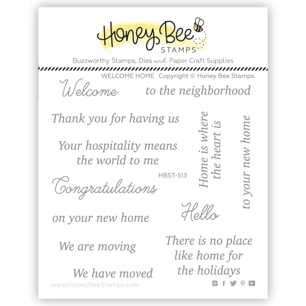 Welcome Home 4x4 Stamp Set