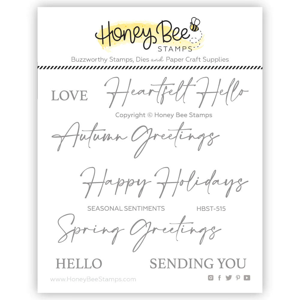 Seasonal Sentiments 3x3 Stamp Set