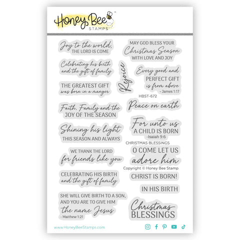 Christmas Blessings 4x6 Stamp Set