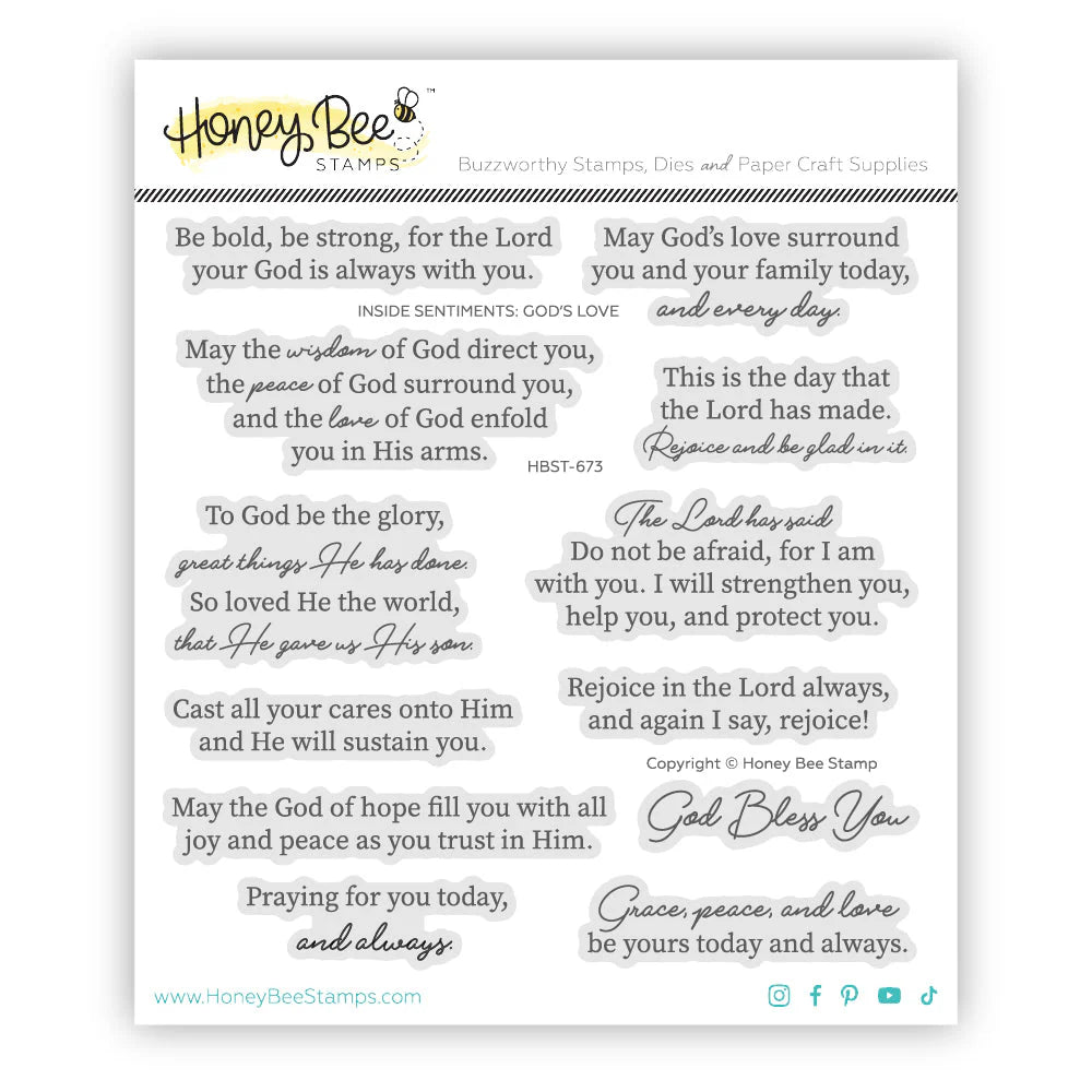 Inside Sentiments: God's Love 6x6 Stamp Set