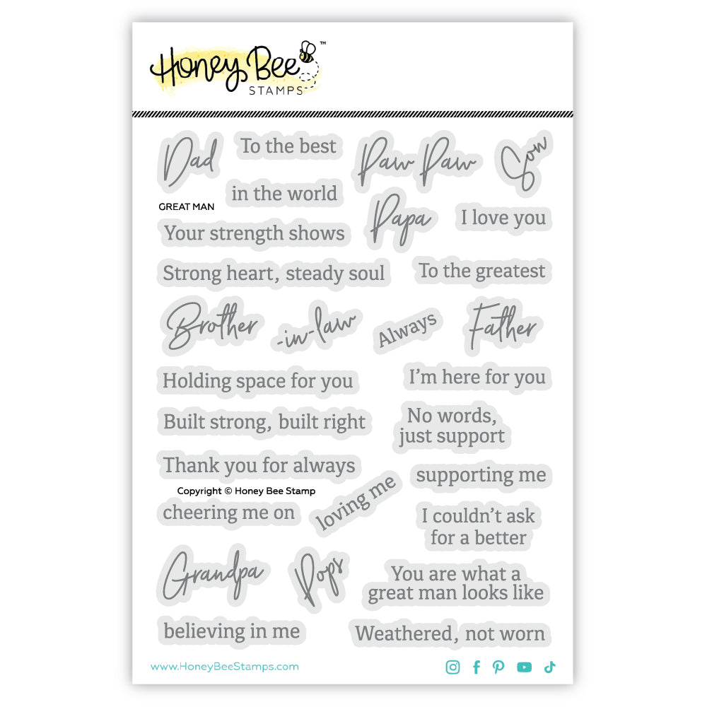 Great Man - 5x6.5 Stamp Set