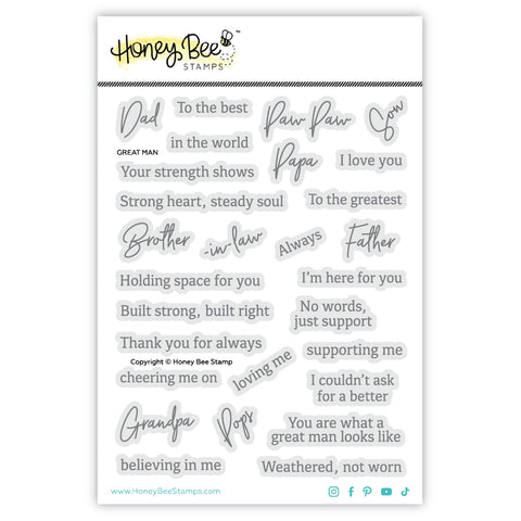 Great Man - 5x6.5 Stamp Set