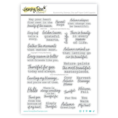 Keepsake Sentiments: Fall 6x8 Stamp Set