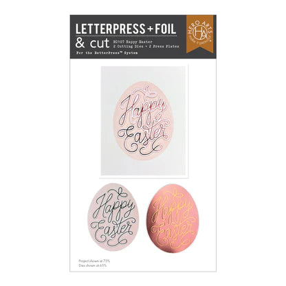 Hero Arts Happy Easter Letterpress + Foil & Cut