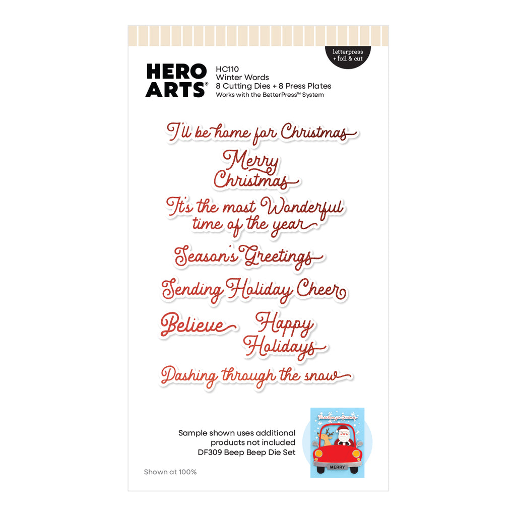 Winter Words Letterpress + Foil & Cut