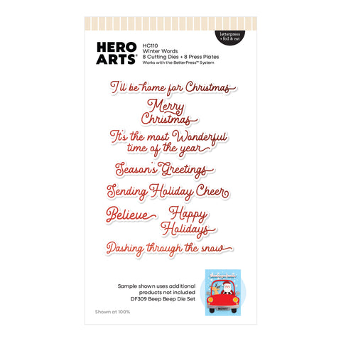Winter Words Letterpress + Foil & Cut