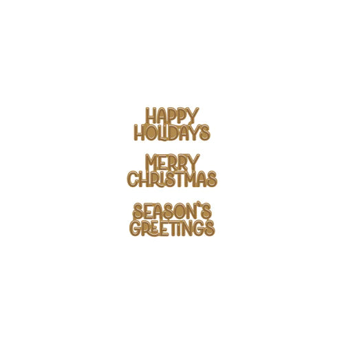 Three Holiday Messages Hot Foil Plate (B)