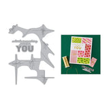 Hero Arts Wrap it Up Letterpress + Foil Plates with Placement Guide from the Best Gift Ever Collection