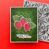 Dotted Leaves Cling Rubber Background Stamp
