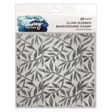 Dotted Leaves Cling Rubber Background Stamp