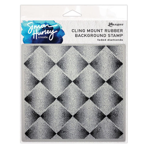 SHC Cling Rubber Background Stamp - Faded Diamonds