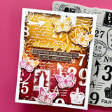 SHC Cling Rubber Background Stamp - Postal Collage