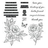 Sketched Peonies Stamp and Die Bundle by Simon Hurley
