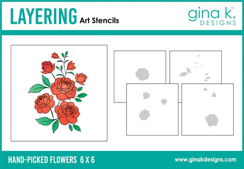 Hand-Picked Flowers Layering Stencil