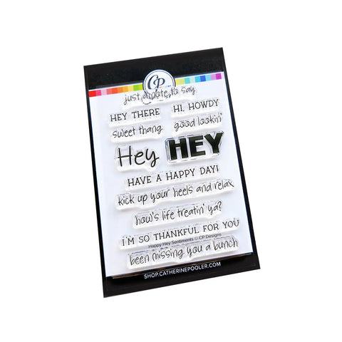 Happy Hey Sentiments 3x4 Stamp Set