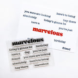 Hey There Marvelous 3x4 Stamp Set