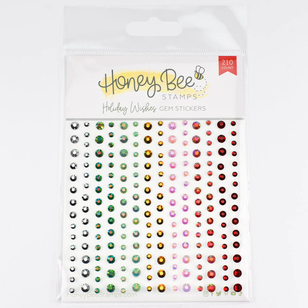 Holiday Wishes Gem Stickers - 210 Count