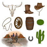On The Range 5x7 Red Rubber Stamp Set
