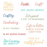 Don't Worry, Be Crafty 4x4 Stamp Set