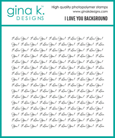 I Love you Background Stamp