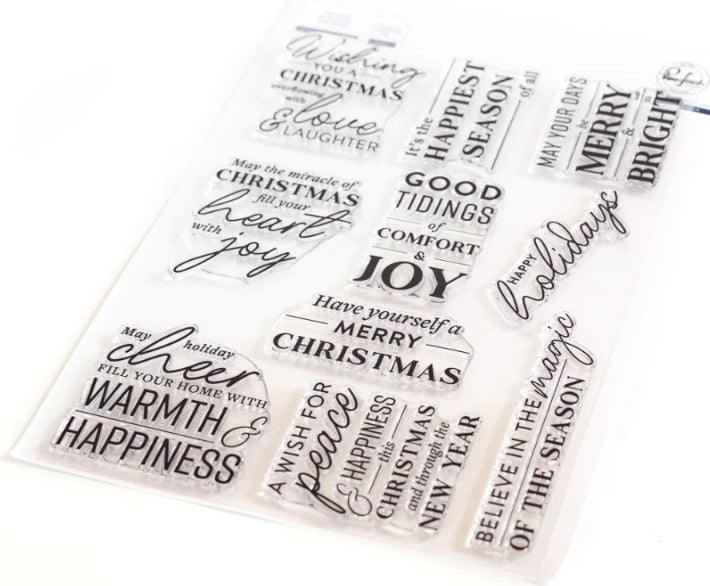 Holiday Large Sentiments stamp