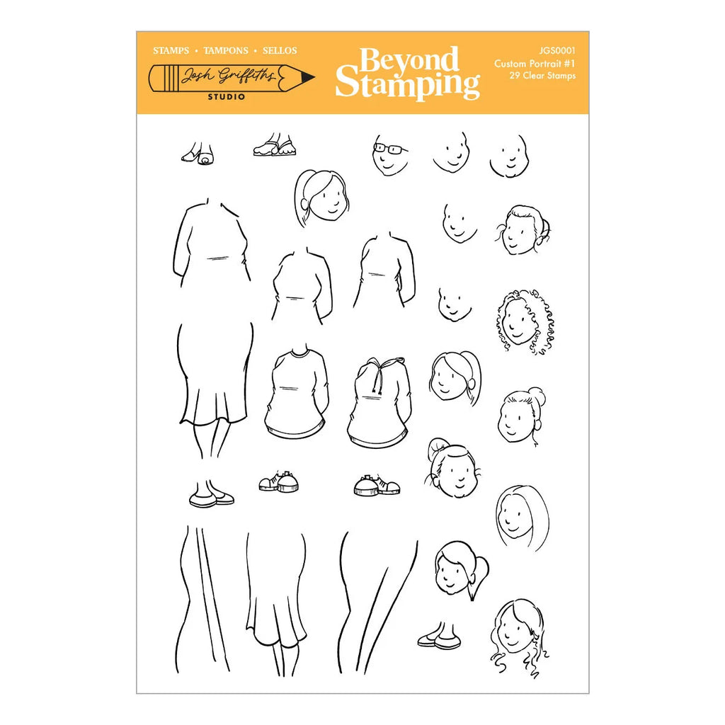 Beyond Stamping Custom Portrait #1 Clear Stamp Set by Josh Griffiths Studio