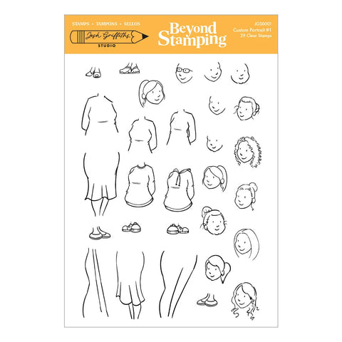 Beyond Stamping Custom Portrait #1 Clear Stamp Set by Josh Griffiths Studio