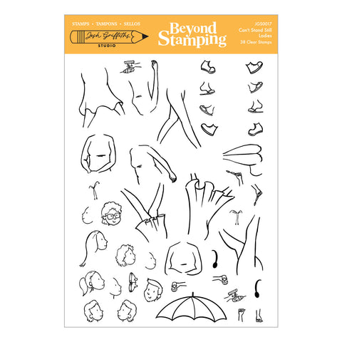 Beyond Stamping Can't Stand Still 1 - Ladies Clear Stamp Set by Josh Griffiths Studio