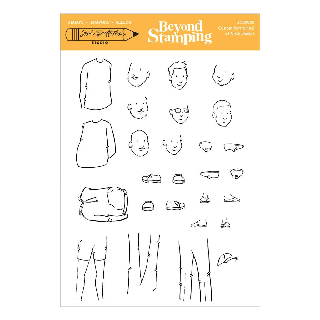 Beyond Stamping Custom Portrait #2 Clear Stamp Set by Josh Griffiths Studio