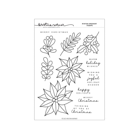 Winter Greenery Stamp Set (6 x 8)