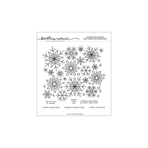 Snowflake Season Easy Repeat Background Stamp (6 x 6)