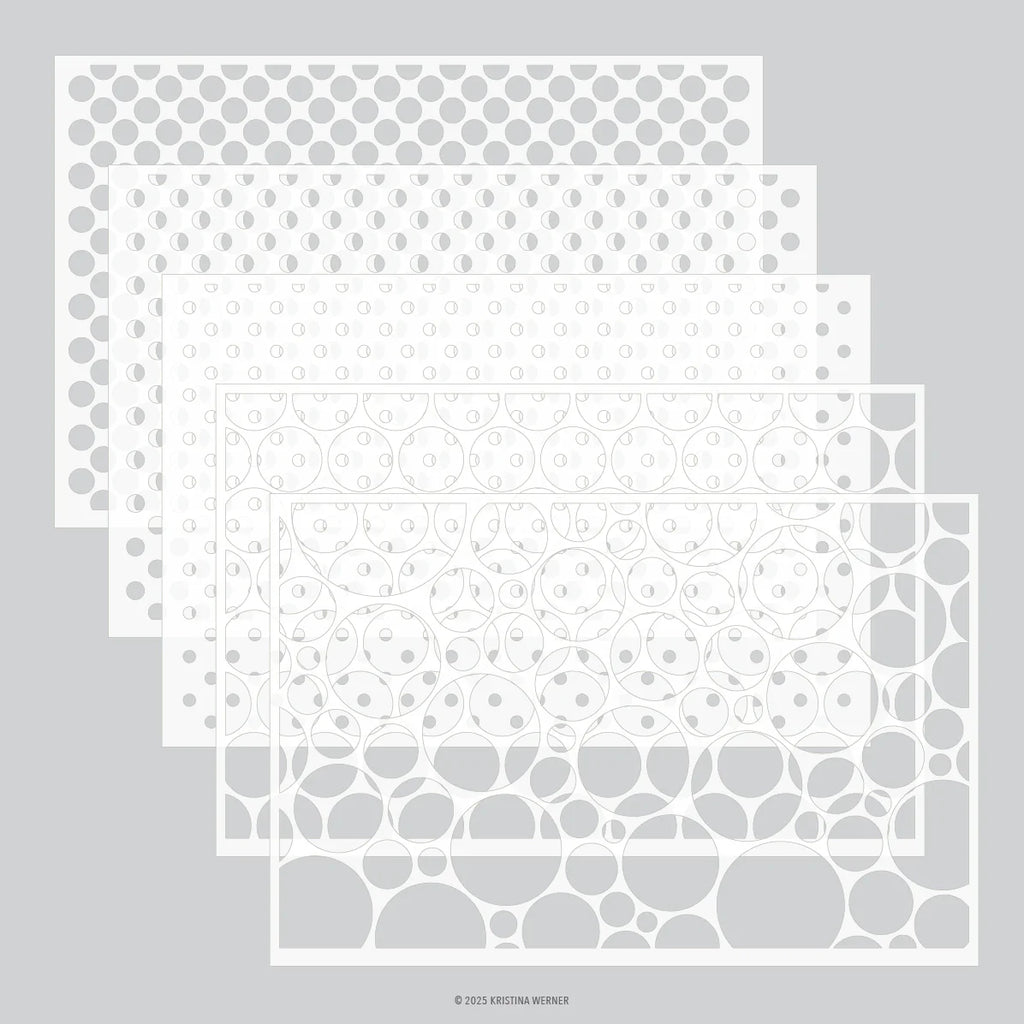 Dots on Dots Stencil Pack (5 qty; 6 x 9)