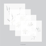 Long Line Lilies Stencil Pack (4 qty; 6 x 6)