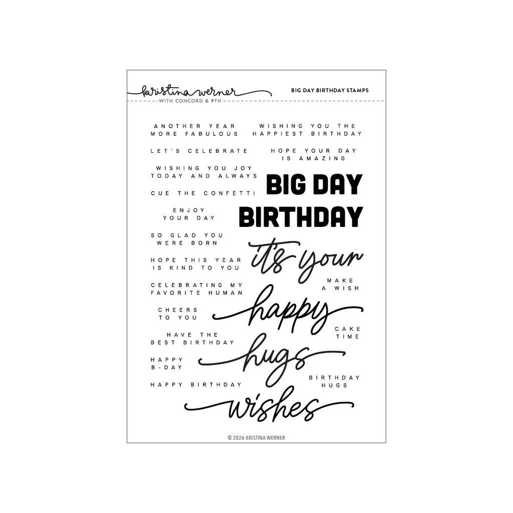 Big Day Birthday Stamp Set (6 x 8)