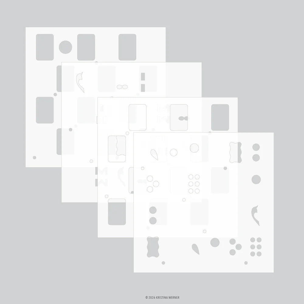 Easy Repeat Tiles Stencil Pack* (4 qty; 6 x 6)