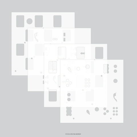 Easy Repeat Tiles Stencil Pack* (4 qty; 6 x 6)