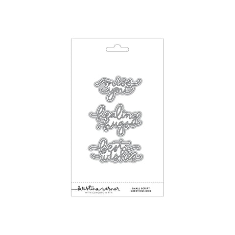 Small Script Greetings Dies