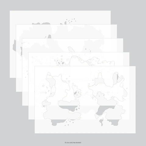 Splash Stencil Pack (4 qty; 6 x 9)