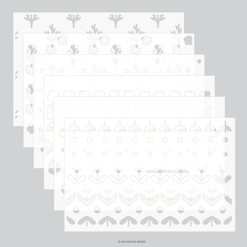 Petal Pop Stencil Pack (6 qty; 6 x 9)